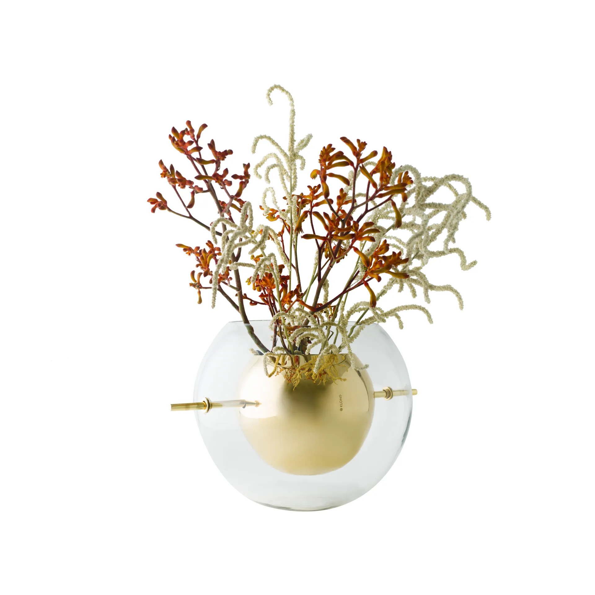 Alba Vase rund, Messing KLONG