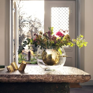 Alba Vase rund - Messing - KLONG