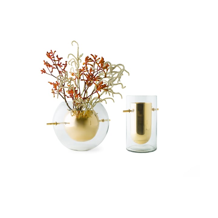 Alba Vase rund, Messing KLONG