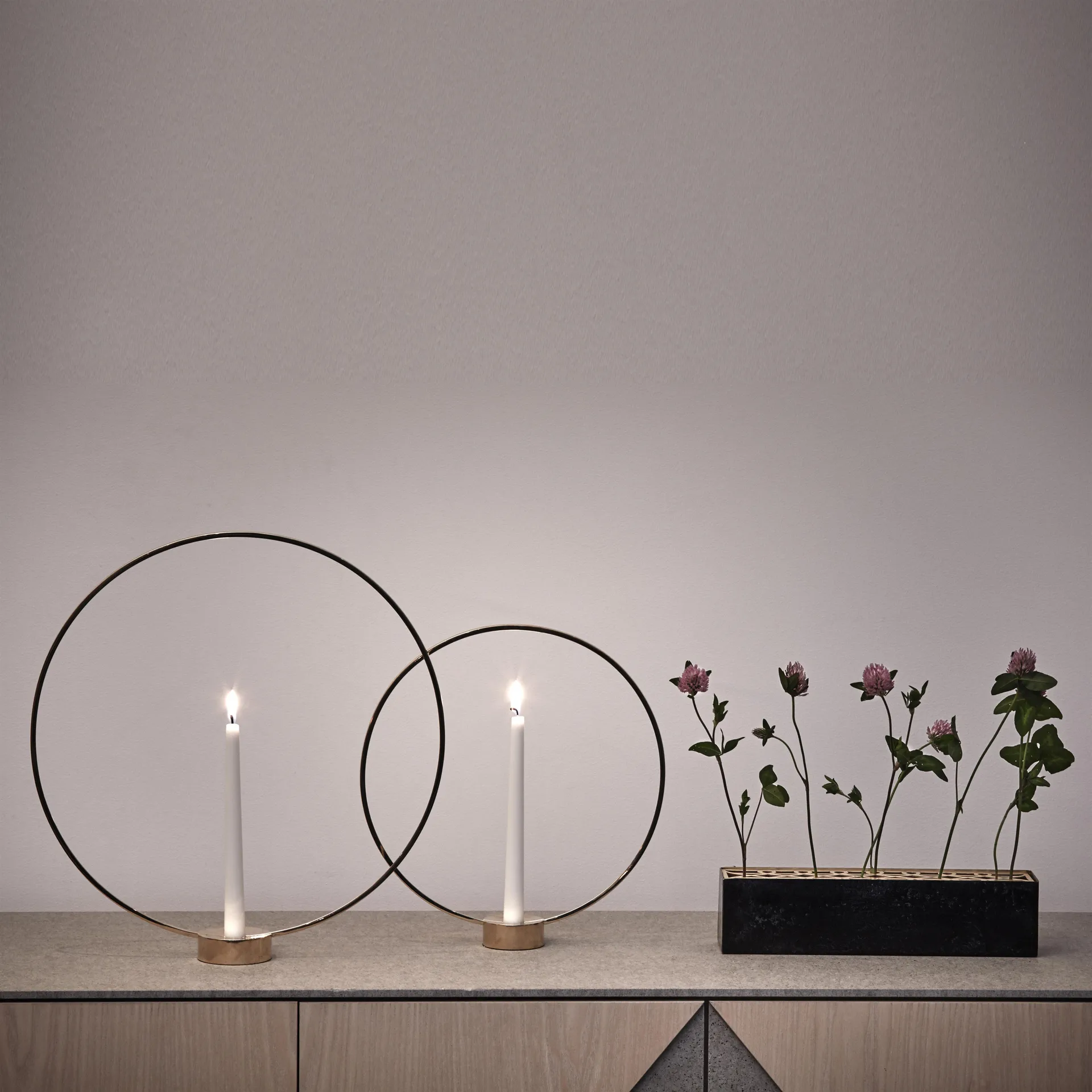 Gloria Kerzenhalter, klein, Messing KLONG