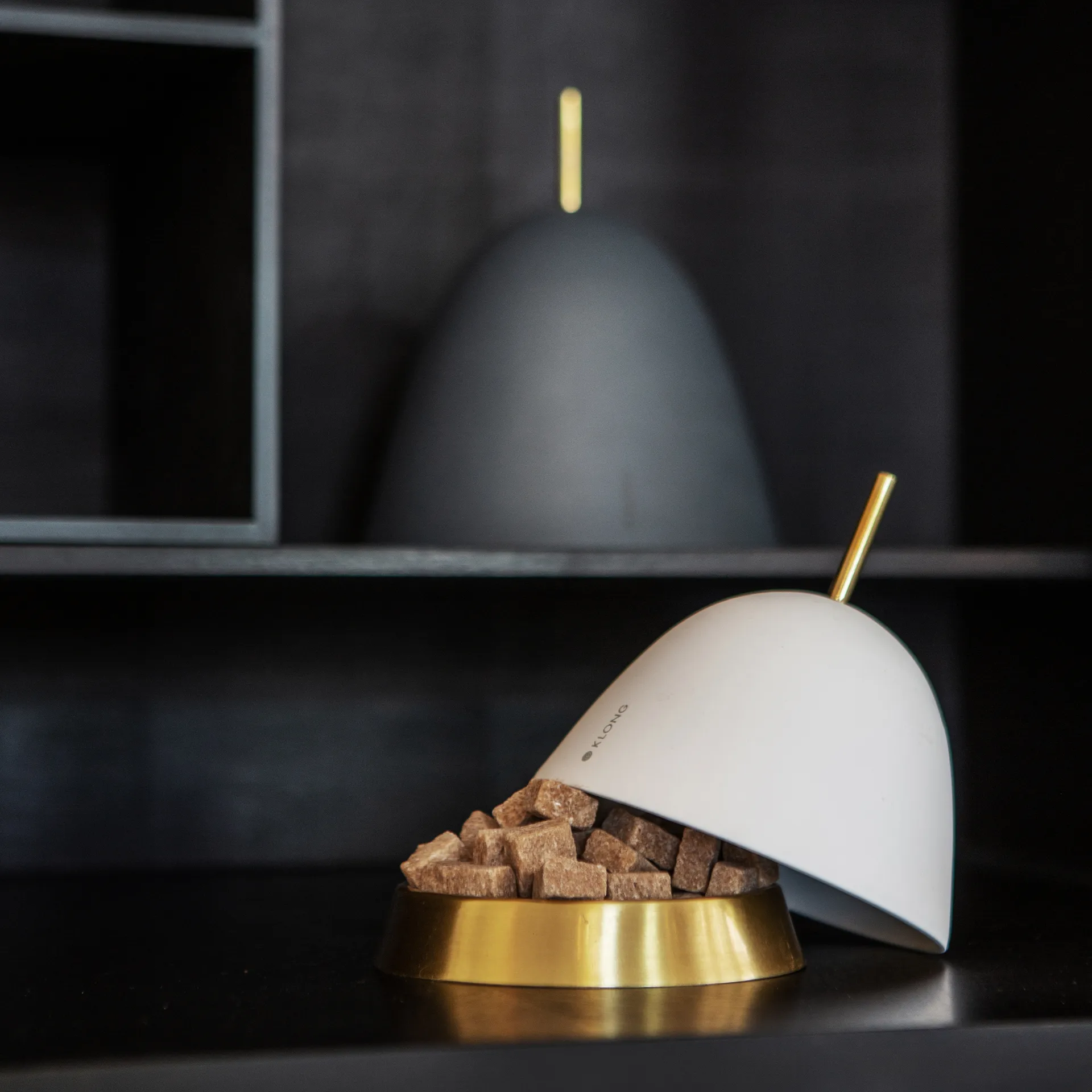 Gömma Aufbewahrung small 12cm, Weiß-Messing KLONG