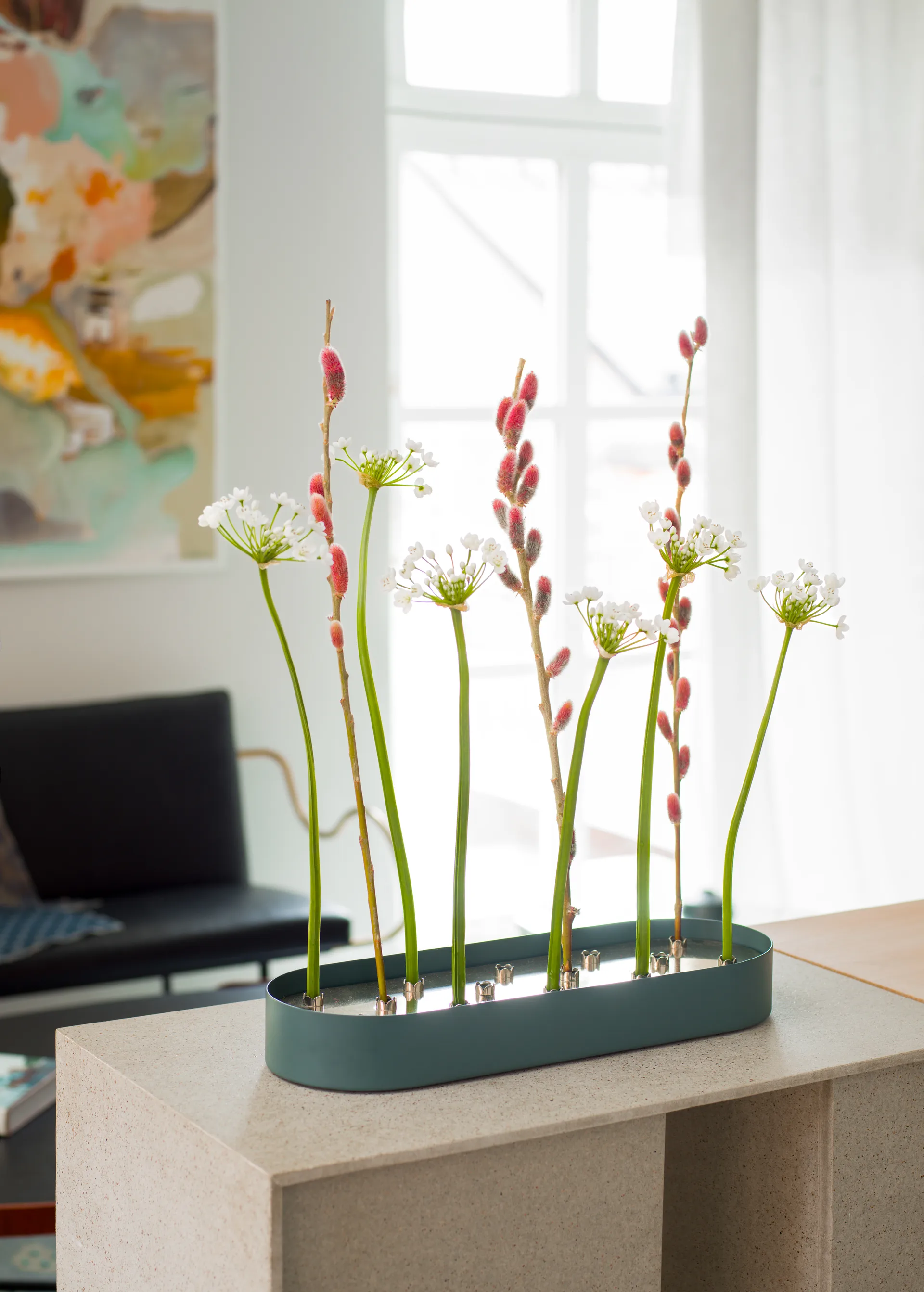 Jubel multifunktionelle Vase 45 x 14cm, Steel-blue KLONG