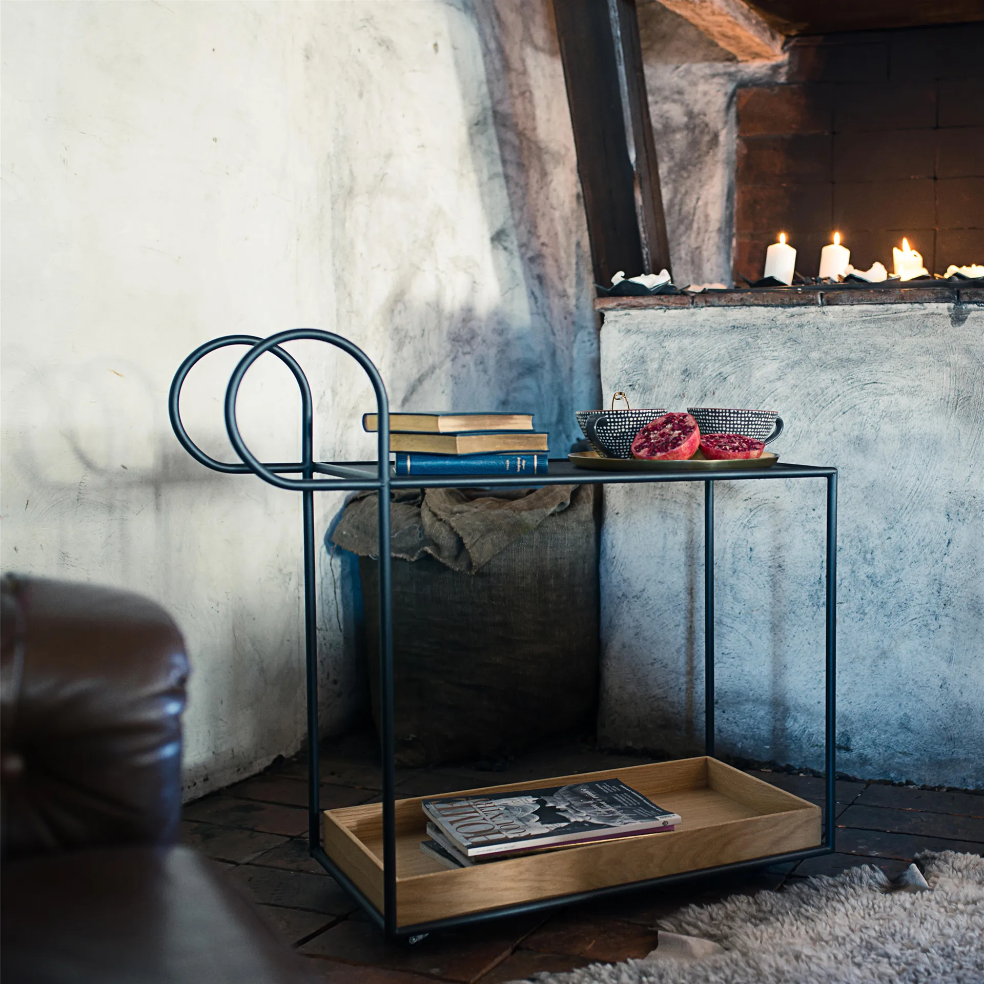 Julius Beistelltisch, Grau KLONG