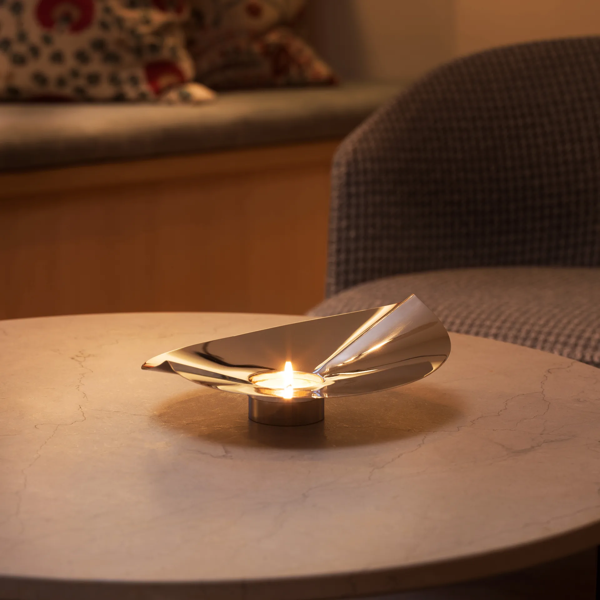 Löv Vase/Kerzenhalter, Edelstahl KLONG