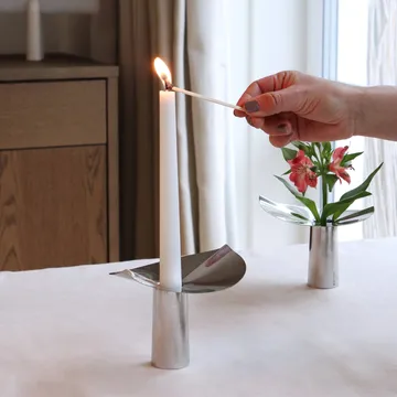 Löv Vase/Kerzenhalter - Rostfreier Stahl. 10 cm - KLONG