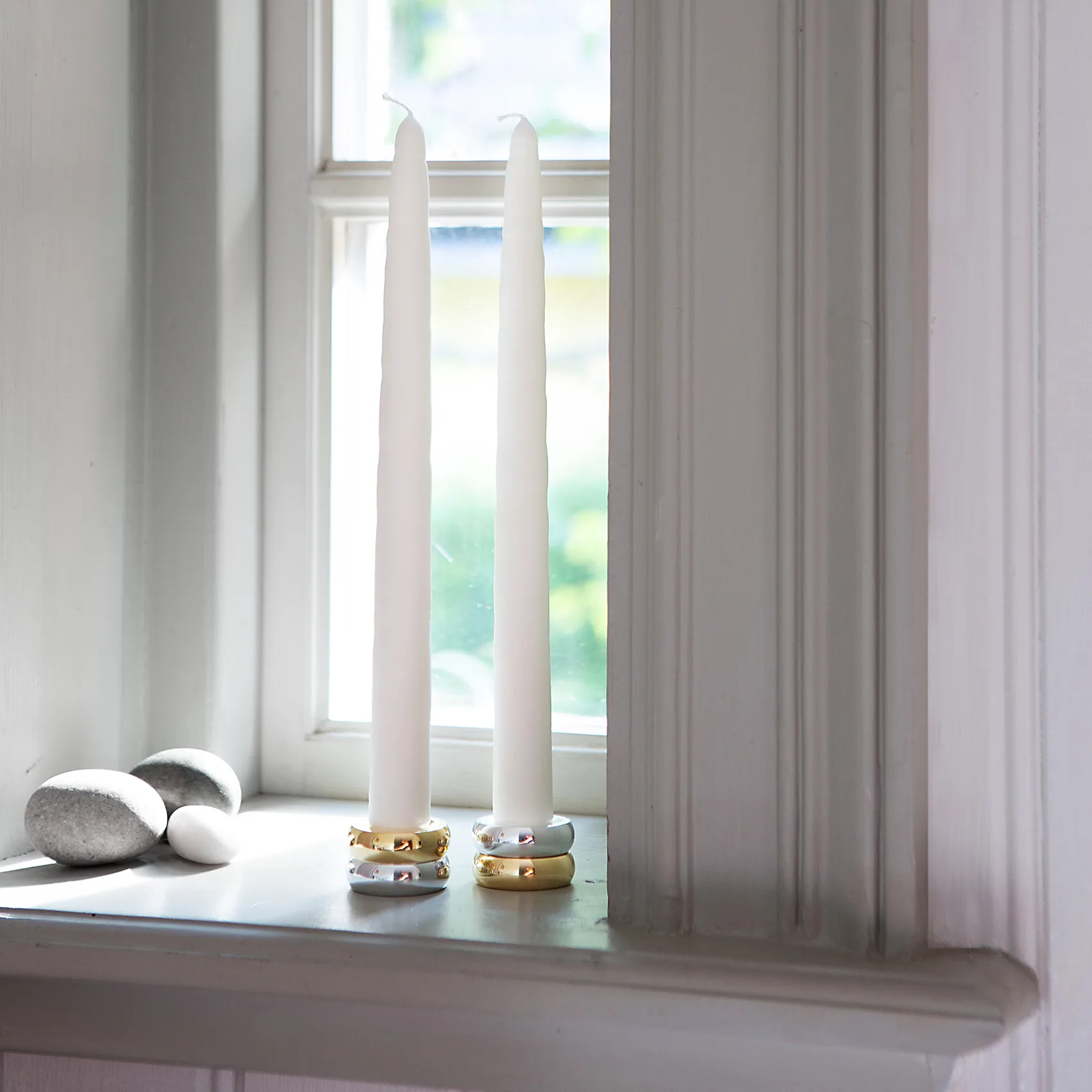 Marriage Duo Kerzenhalter 2 Teile, Messing-silber KLONG