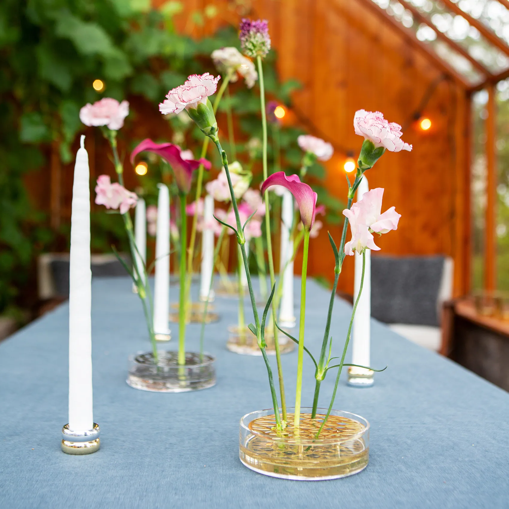 Marriage Duo Kerzenhalter 2 Teile, Messing-silber KLONG