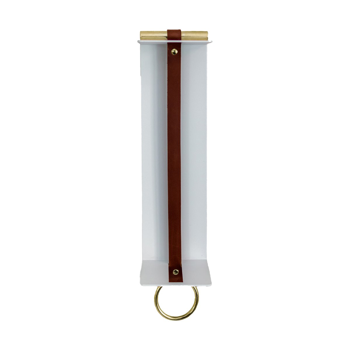 KLONG Strapp Wandregal 10x33 cm Weiß