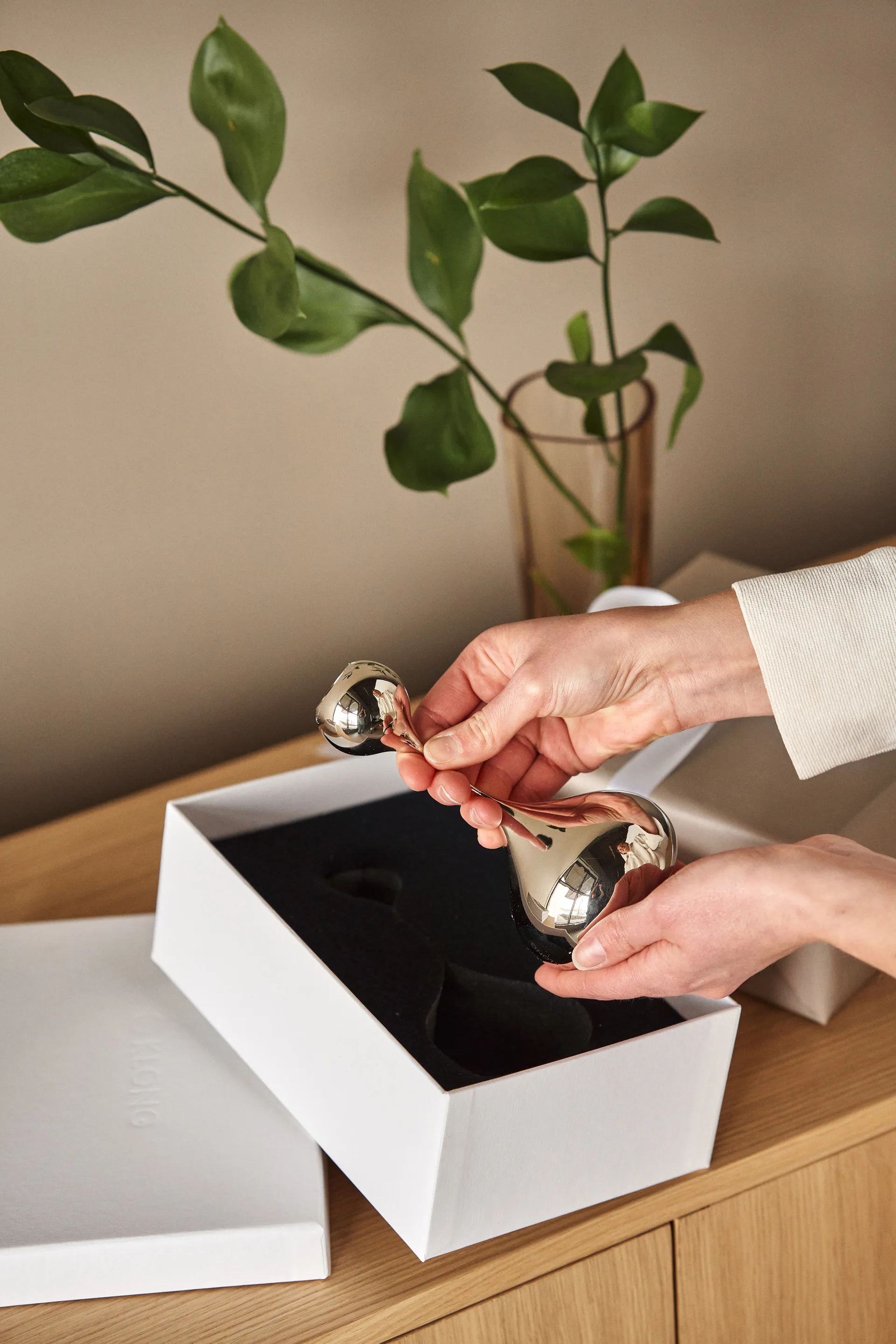 Tender Kerzenhalter klein, Nickel KLONG