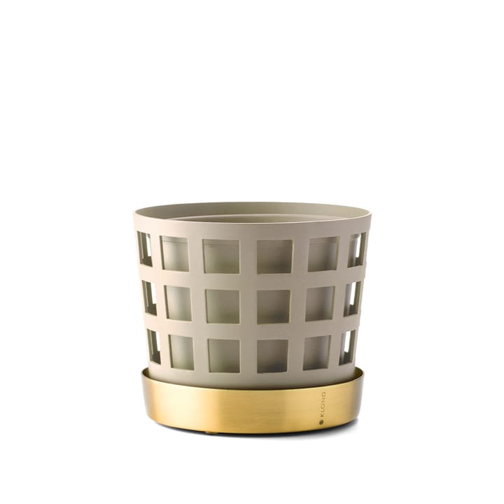 Trio Pot Square Blumentopf - Beige, klein Ø12 cm - KLONG