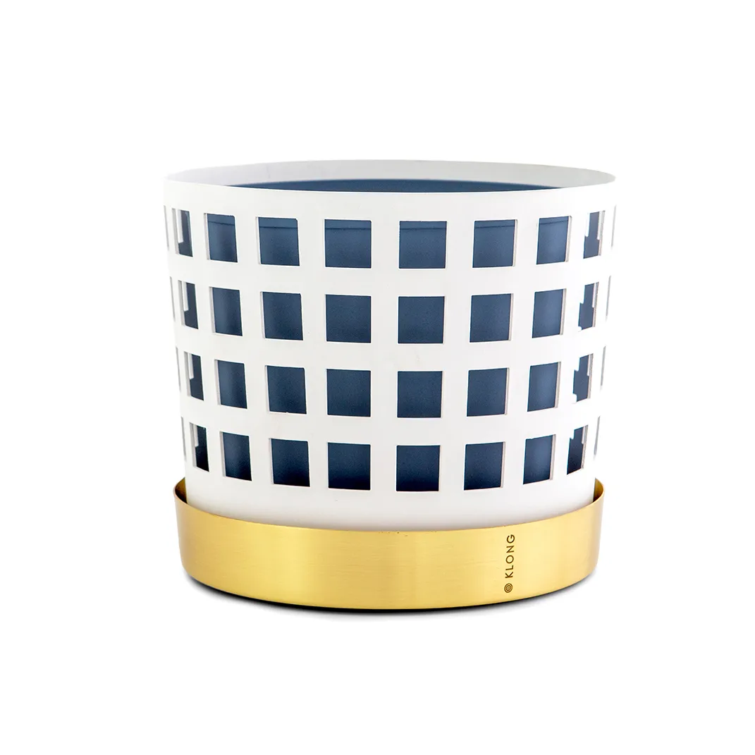 Trio Topf square, mittel, Weiß KLONG