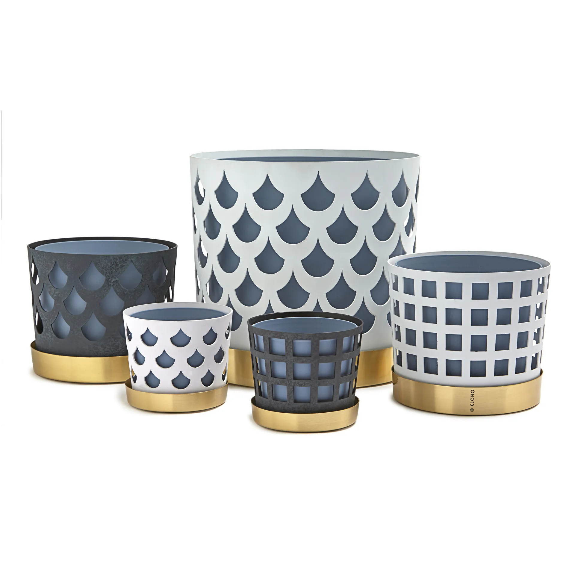 Trio Topf square, mittel, Weiß KLONG