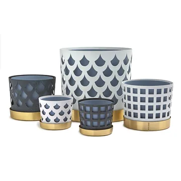 Trio Topf square, mittel - Weiß - KLONG