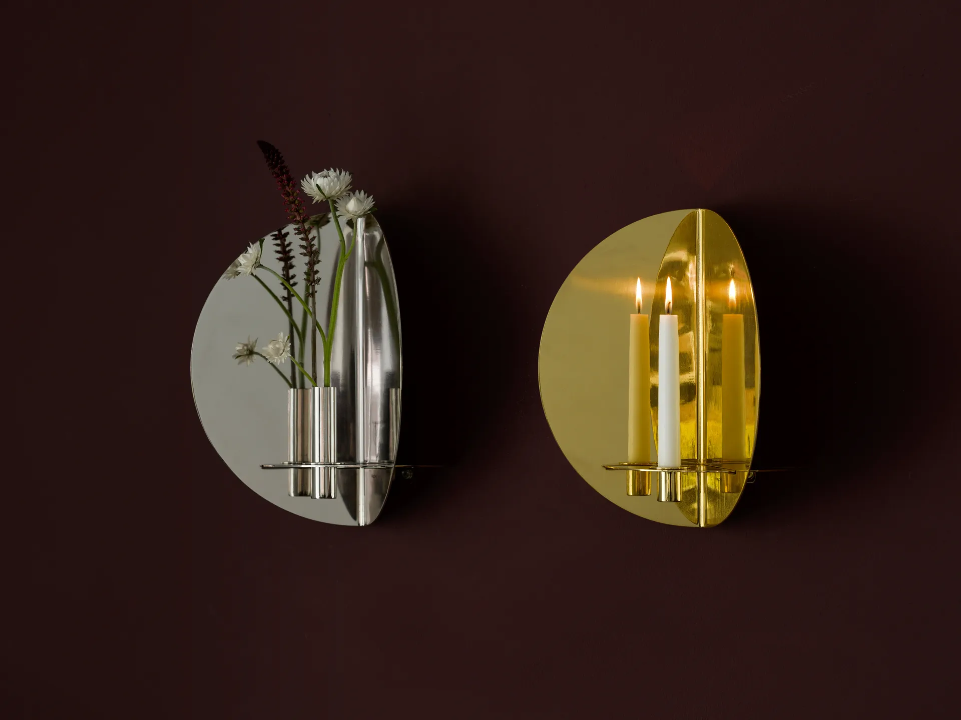 Twilight Wandkerzenhalter, Nickel KLONG