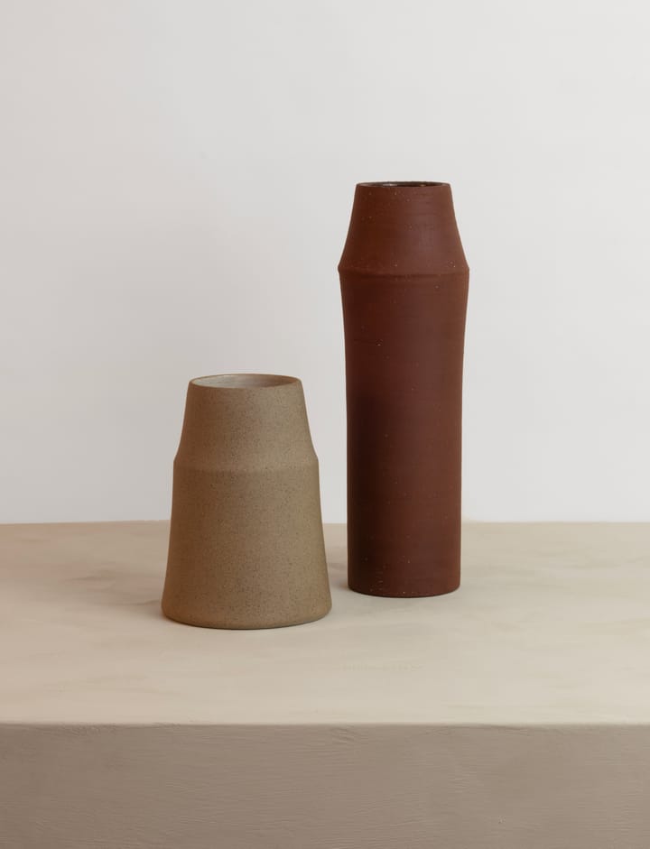 Clay Vase 18 cm - Warm sand - Knabstrup Keramik