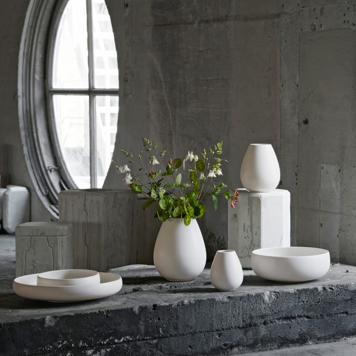 Earth Vase 24cm, Kalkweiß Knabstrup Keramik