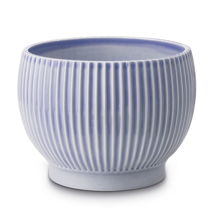 Knabstrup Blumentopf gerippt Ø14,5cm - Lavendelblau - Knabstrup Keramik