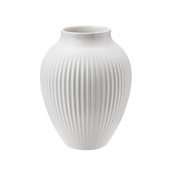 Knabstrup Vase geriffelt 12,5cm - Weiß - Knabstrup Keramik