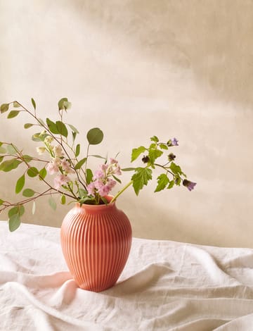 Knabstrup Vase geriffelt 27cm - Coral - Knabstrup Keramik