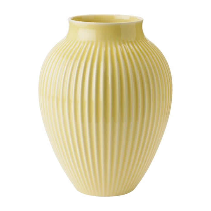 Knabstrup Vase geriffelt 27cm - Gelb - Knabstrup Keramik
