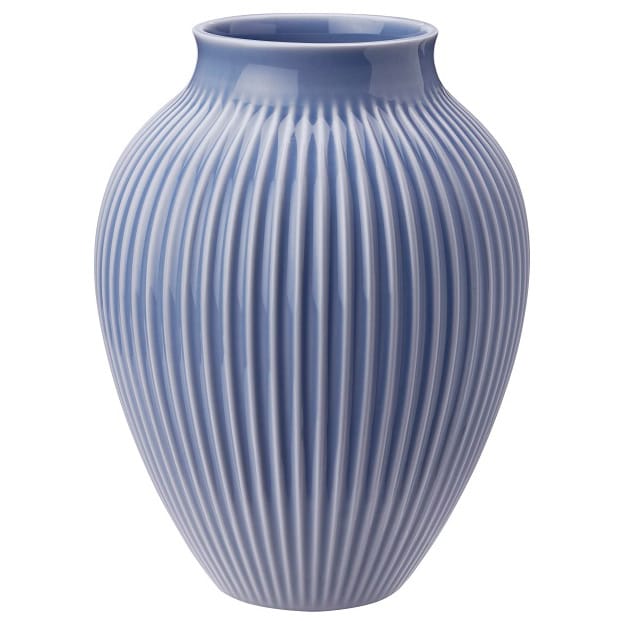 Knabstrup Vase geriffelt 27cm - Lavendelblau - Knabstrup Keramik