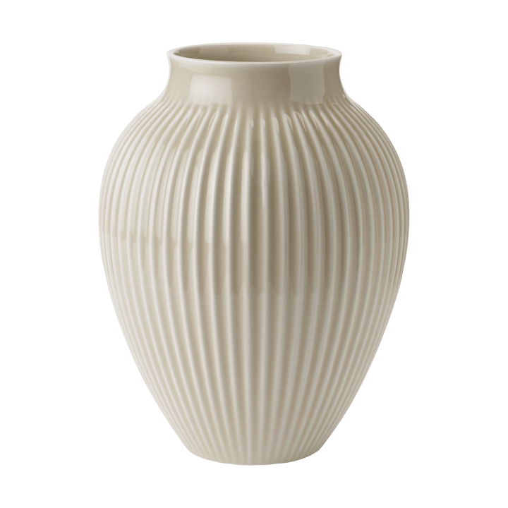 Knabstrup Vase geriffelt 27cm - Ripple sand - Knabstrup Keramik