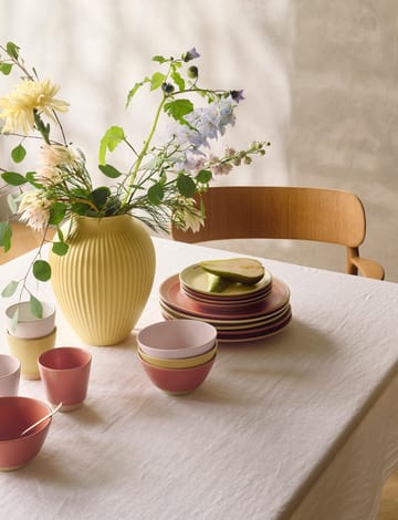 Knabstrup Vase geriffelt 27cm - Yellow - Knabstrup Keramik