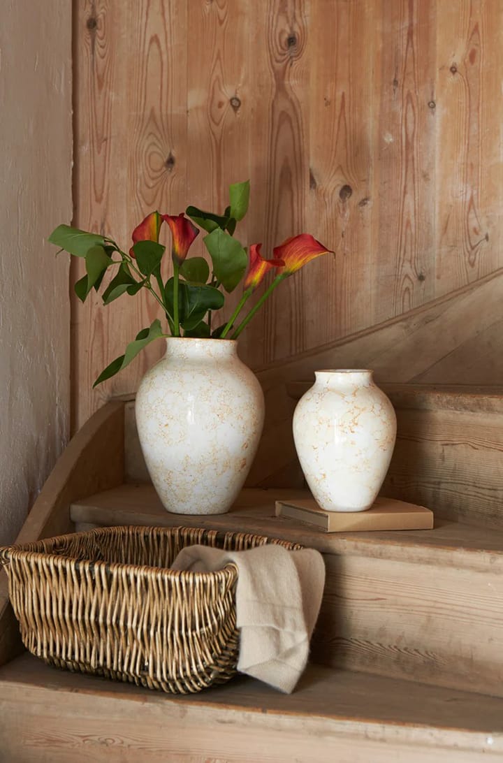 Knabstrup Vase Natura 27cm, Weiß-Hellbraun Knabstrup Keramik