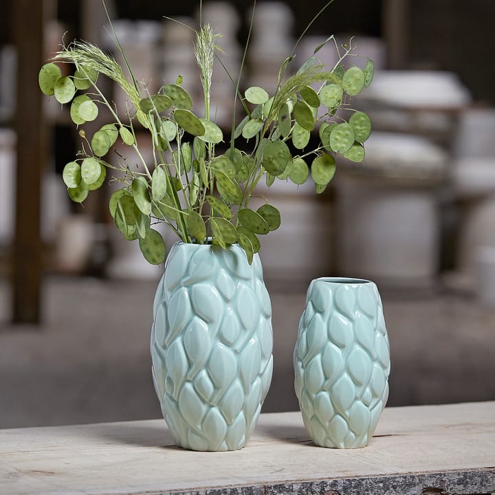 Leaf Vase 21cm - Celadon - Knabstrup Keramik
