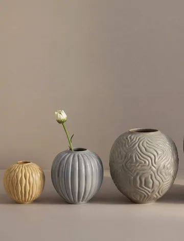 Solum Vase - Ocker, 8,5 cm - Knabstrup Keramik