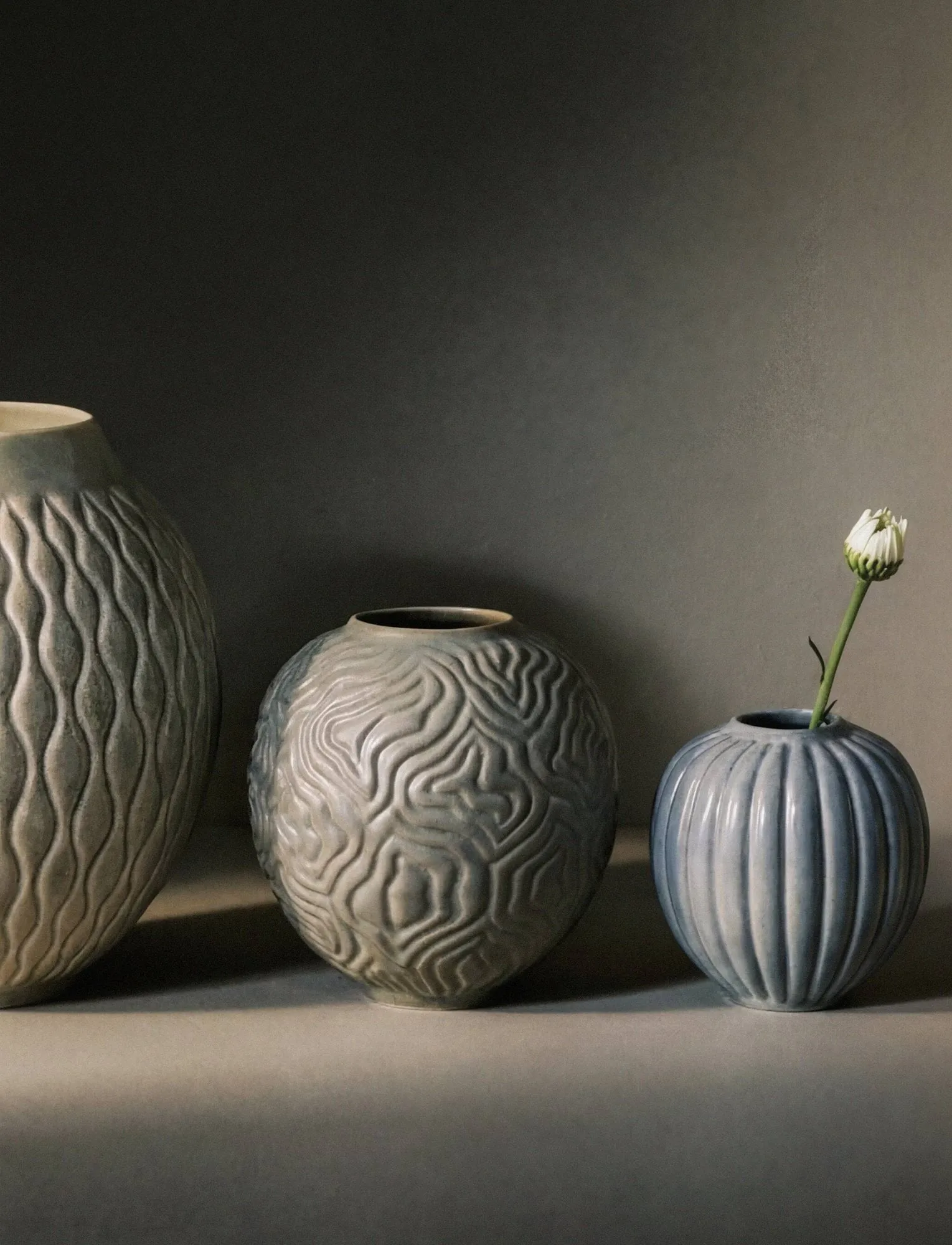 Solum Vase, Salbei, 15 cm Knabstrup Keramik