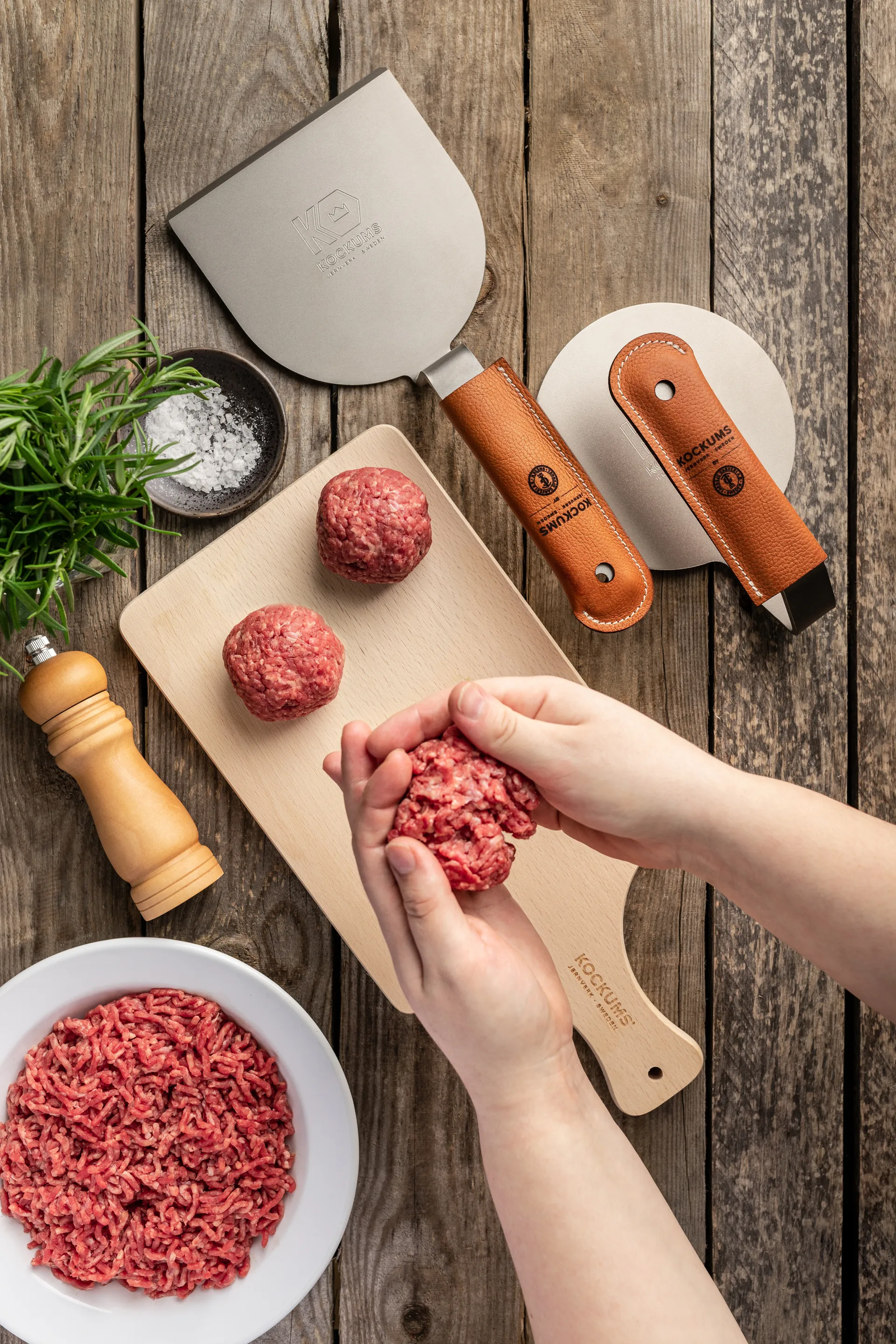 Grillspatel, Mit Ledergriff Kockums Jernverk