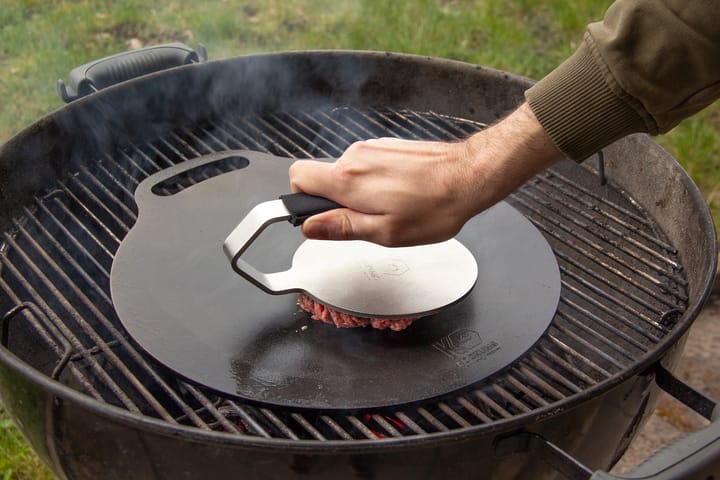 Kockums Burgerpresse mit Griffschutz - Edelstahl-Neopren - Kockums Jernverk