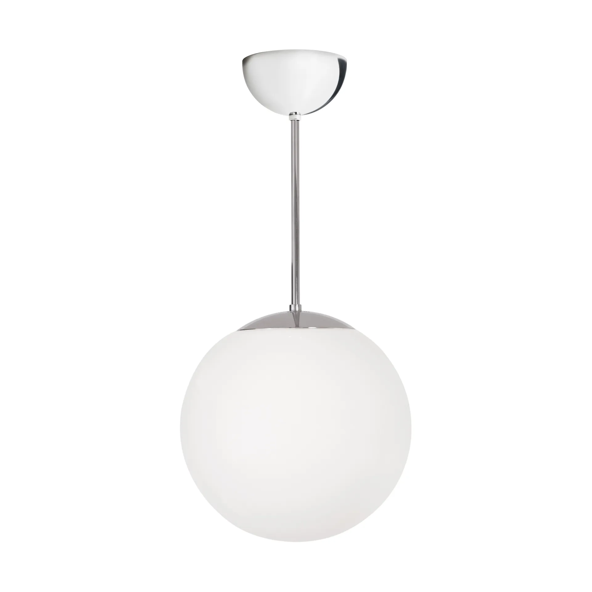 Funkis Glob Pendelleuchte, White-chrome Ø25 cm Konsthantverk