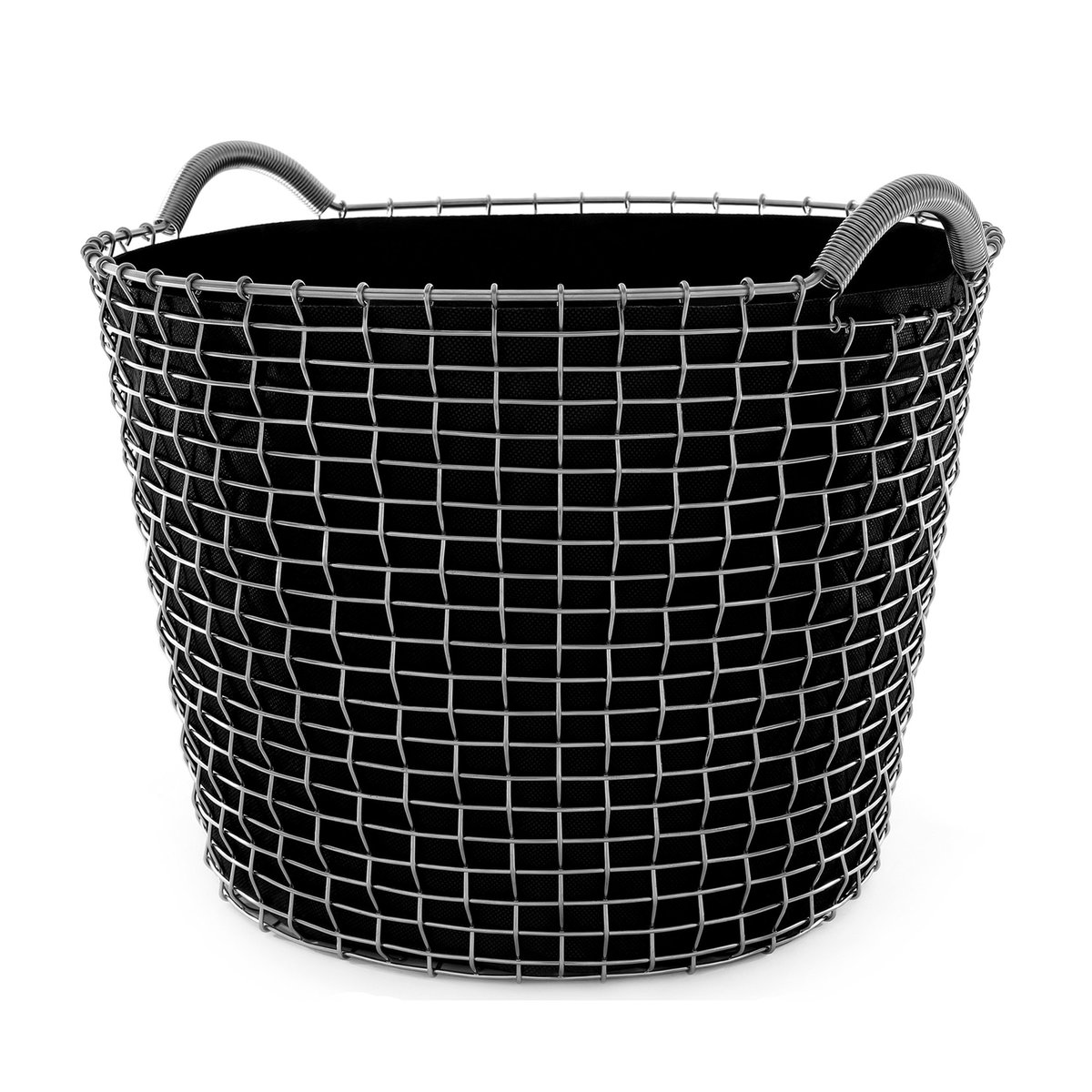 KORBO Kunststoffeinsatz 3er Pack 50 Liter | Skandinavisches Design | Aufbewahrungskörbe | Schwarz