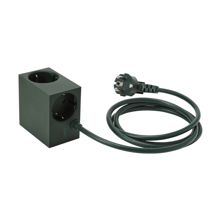 Cuboid Steckdose 2 m, Dark Green Kord
