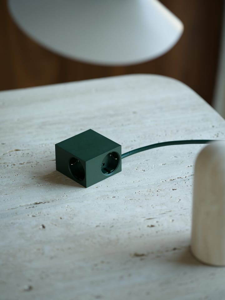 Cuboid Steckdose 2 m, Dark Green Kord