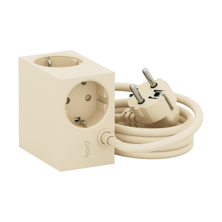Cuboid Steckdose 2 m - Pearled Ivory - Kord
