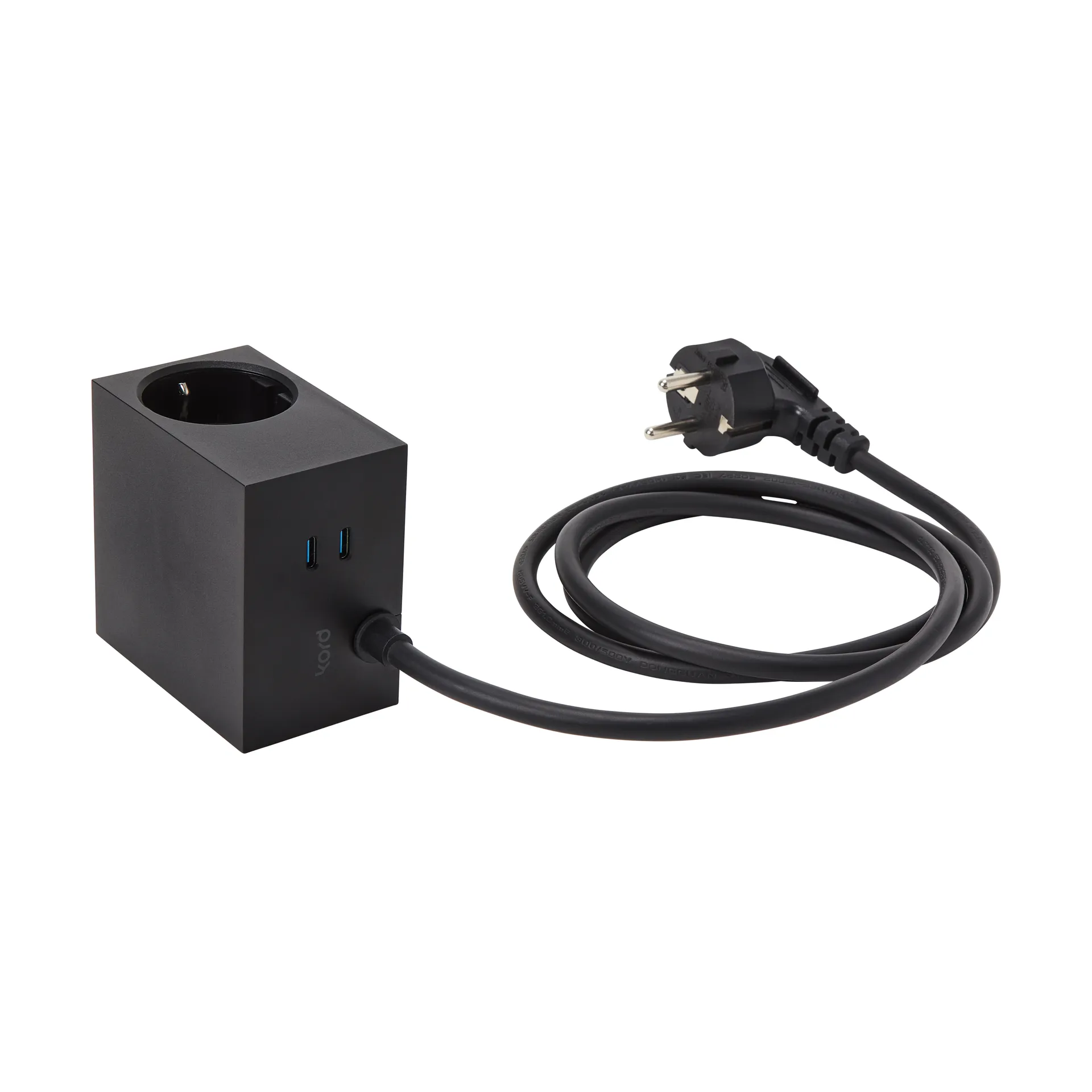 Cuboid+ Steckdose USB-C 30W 2 m, Black Kord