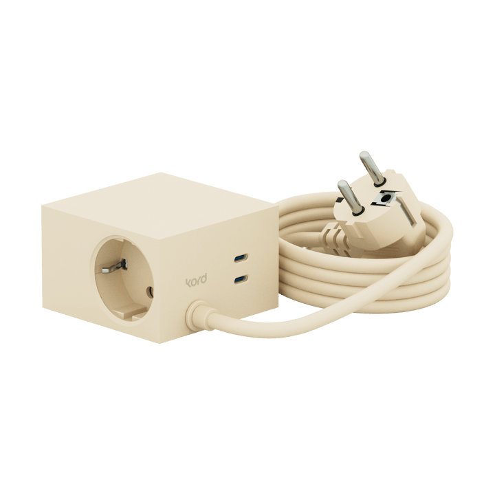 Cuboid+ Steckdose USB-C 30W 2 m - Pearled Ivory - Kord