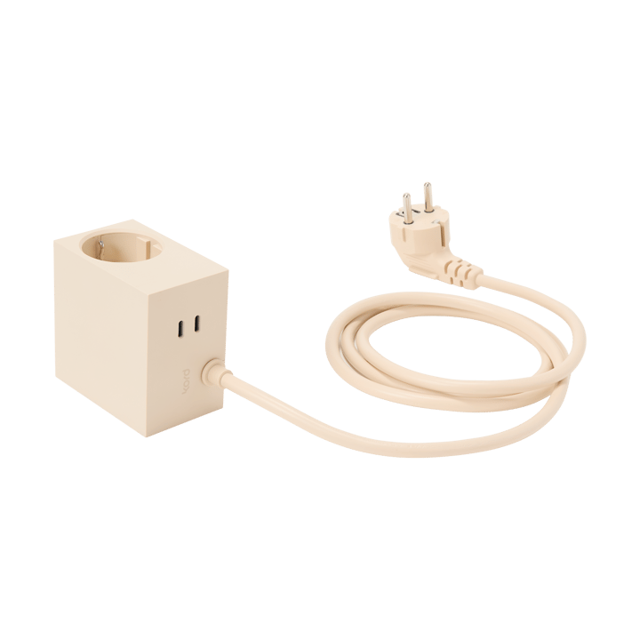 Cuboid+ Steckdose USB-C 30W 2 m, Pearled Ivory Kord