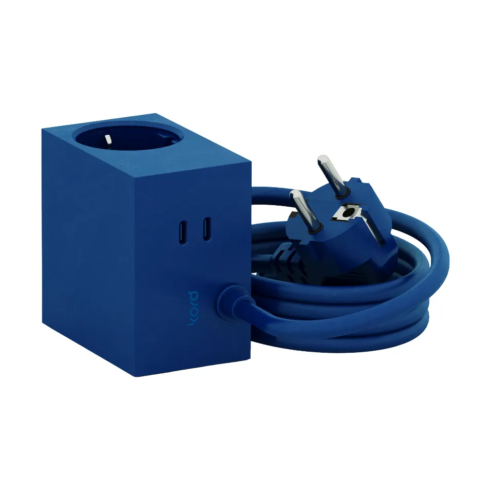 Cuboid+ Steckdosenleiste USB-C 30W 2 m, Catalina Blue Kord