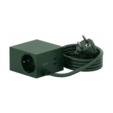 Cuboid+ Steckdosenleiste USB-C 30W 2 m - Dark Green - Kord