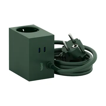 Cuboid+ Steckdosenleiste USB-C 30W 2 m - Dark Green - Kord