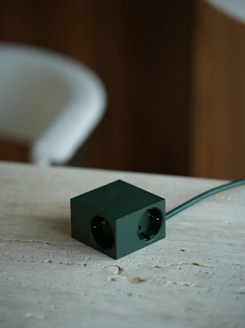 Cuboid+ Steckdosenleiste USB-C 30W 2 m, Dark Green Kord
