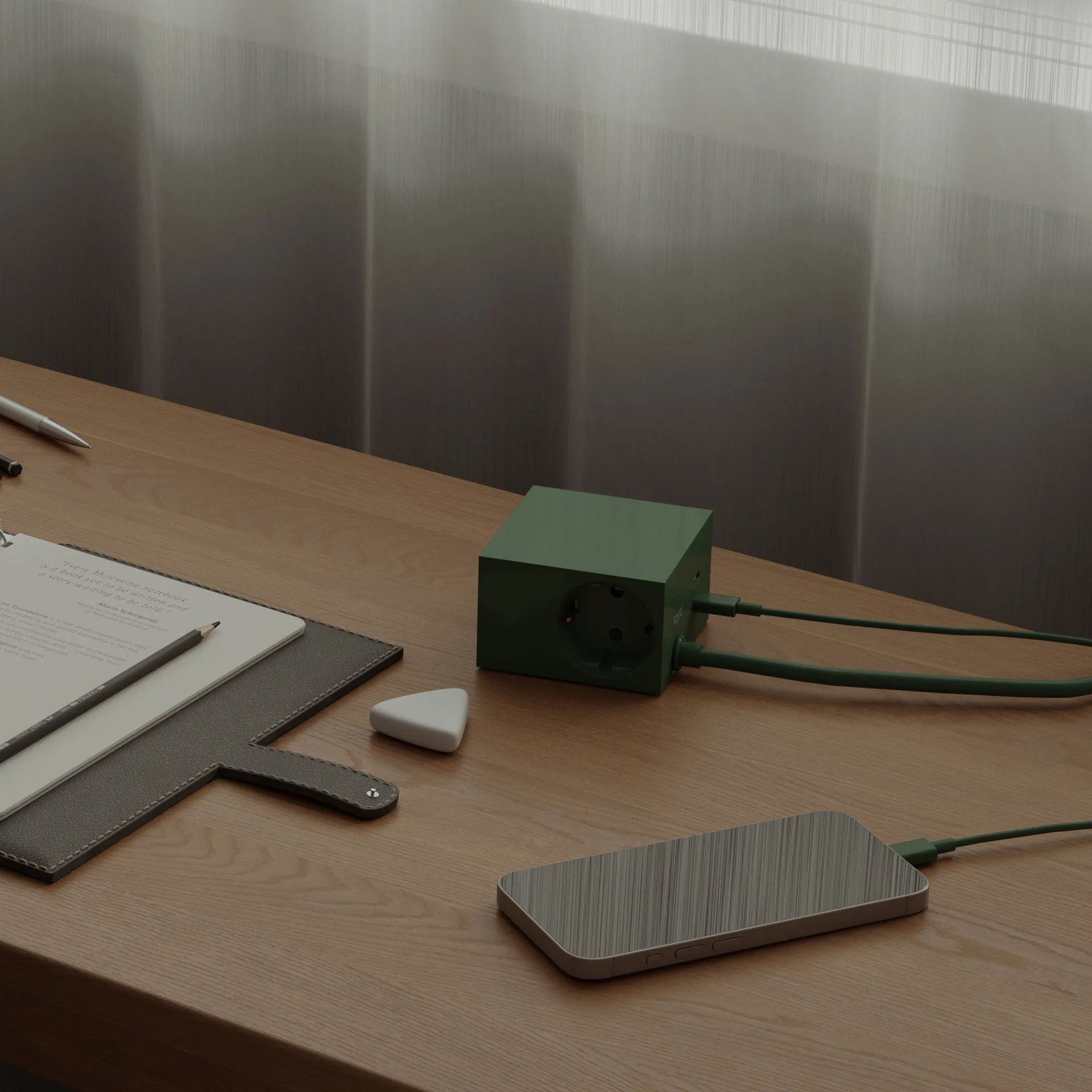 Cuboid+ Steckdosenleiste USB-C 30W 2 m, Dark Green Kord