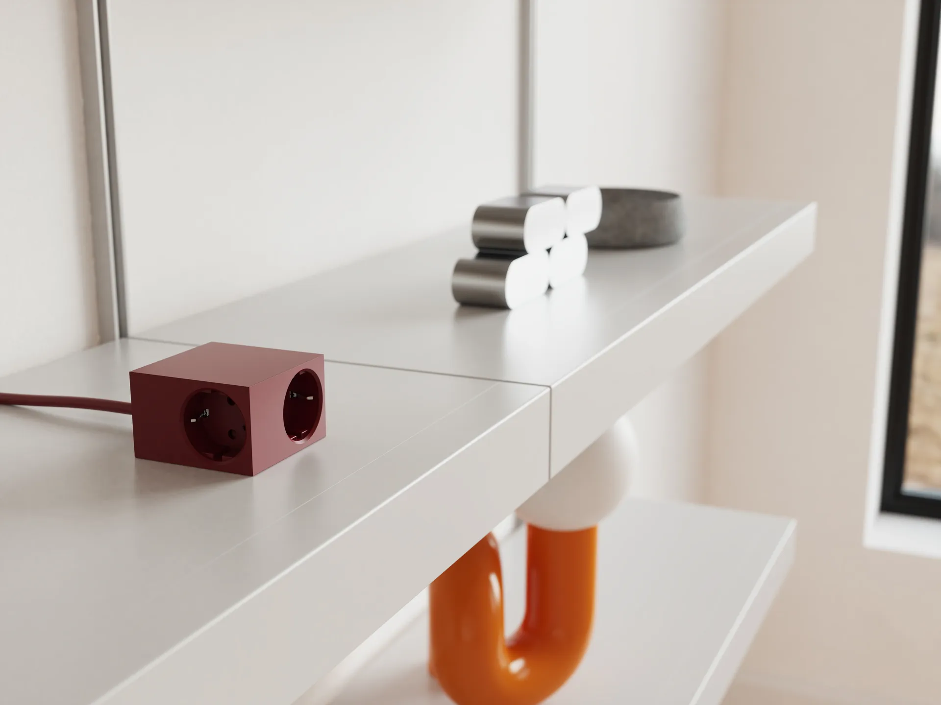 Cuboid+ Steckdosenleiste USB-C 30W 2 m, Fired Brick Kord