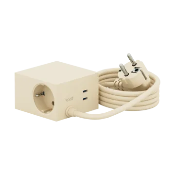 Cuboid+ Steckdosenleiste USB-C 30W 2 m - Pearled Ivory (weiß) - Kord