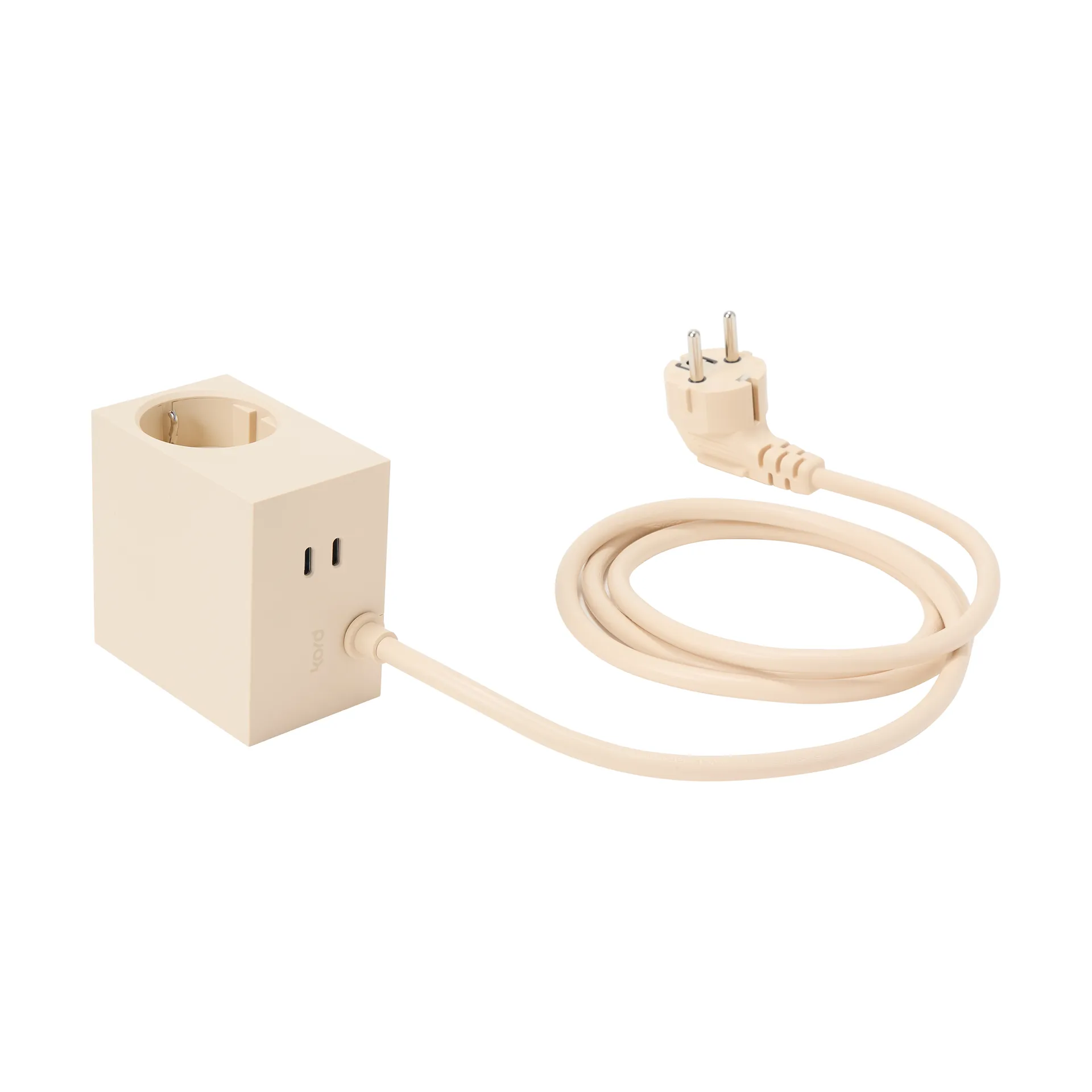 Cuboid+ Steckdosenleiste USB-C 30W 2 m, Pearled Ivory (weiß) Kord