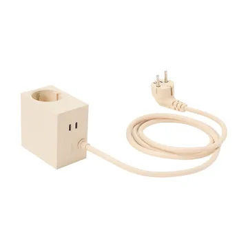 Cuboid+ Steckdosenleiste USB-C 30W 2 m - Pearled Ivory (weiß) - Kord